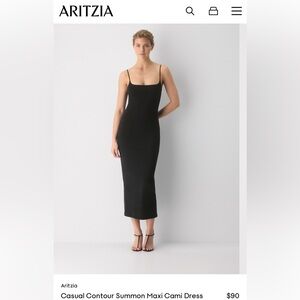 Aritzia Elegant Black Maxi Dress